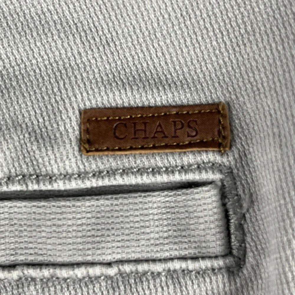 Chaps Cargo Shorts Men's 36 Gray Stretch Cotton Casual Outdoor Pocket